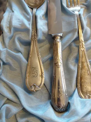 Set di posate in alpaca argentato