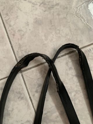 Bolso de fieltro gris con iniciales MG