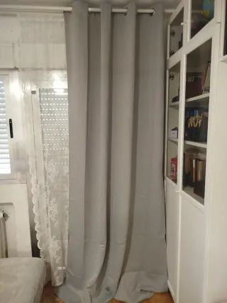 2 Cortinas Modern Living 140x260 Gris