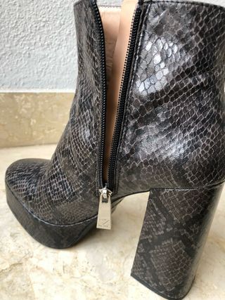 Botines Zara Plataforma Animal Print