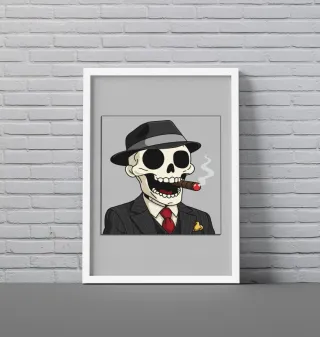 Urban Skull Club - Quadro 13x18 | MOB