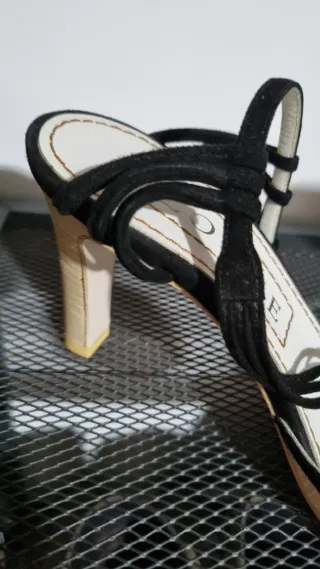 Zapatos Salón Loewe Ante Charol Tacón