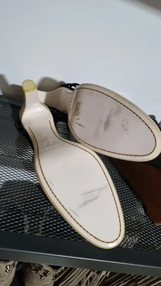 Zapatos Salón Loewe Ante Charol Tacón