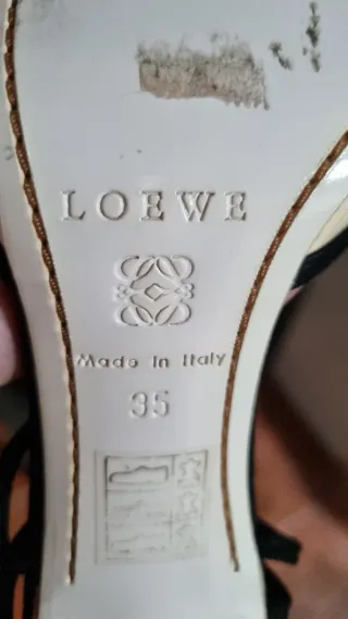 Zapatos Salón Loewe Ante Charol Tacón