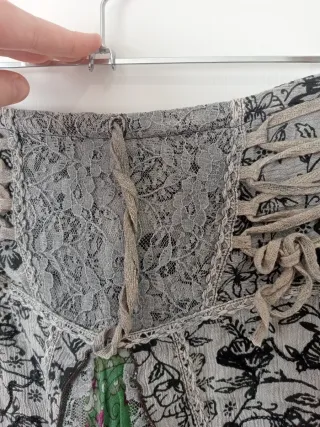 Gonna grigio verde Wicked Dragon 100% cotone