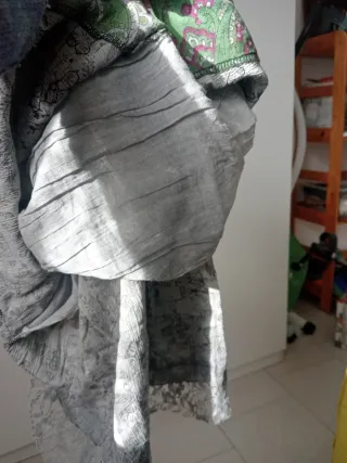 Gonna grigio verde Wicked Dragon 100% cotone