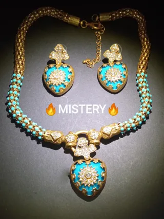 Parure Vintage Belle Epoque oro e turchese