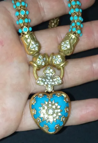 Parure Vintage Belle Epoque oro e turchese