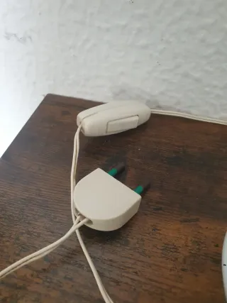 Lámpara Vintage Quinqué Opalina y Latón