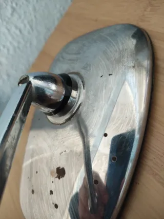 Espejo retrovisor clásico cromado