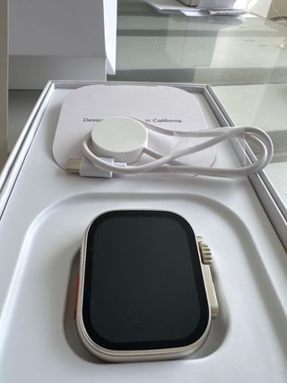 Smart Watch estilo Apple Watch Ultra Plata/Blanco
