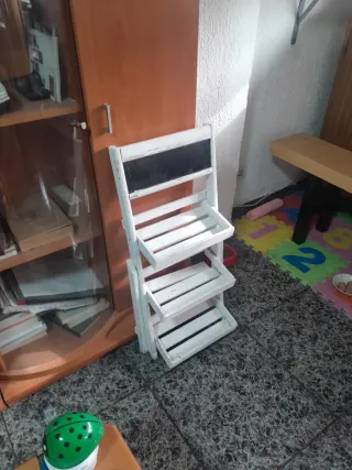 Estantería Escalera Blanca Madera