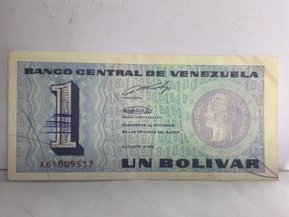 1 Bolívar Venezuela 1989 Billete