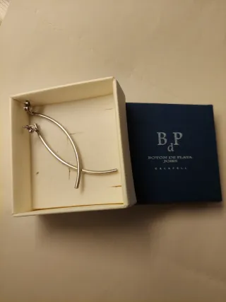 Pendientes Boton de Plata Aro Plata