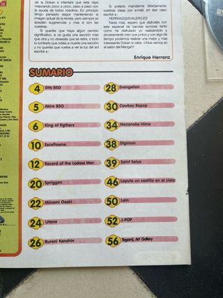 Dokan revista bso anime manga CD