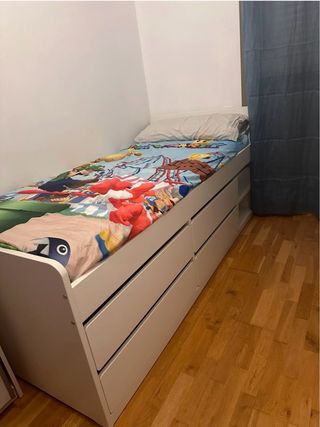 Cama juvenil IKEA SLAKT blanca