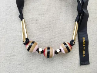 Collar Bimba y Lola dorado multicolor