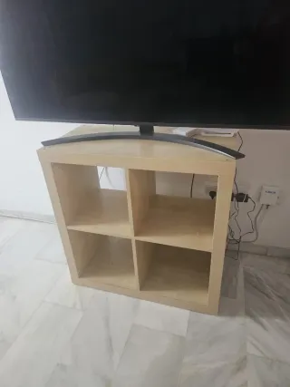 Mueble TV/Estantería Baja Beige
