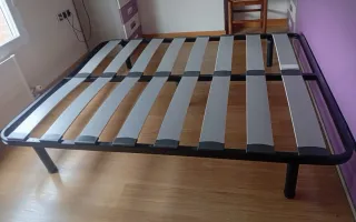 Somier 150 cm Negro/Gris