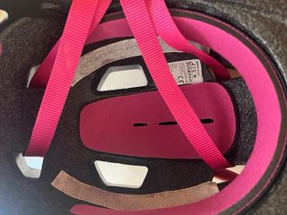Casco rosa bici niña