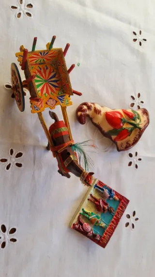Set Sicilia Carretto  Calamita e Cornucopia