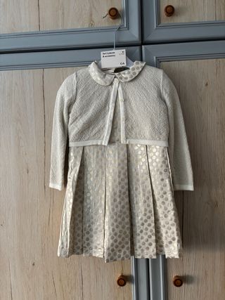 Vestido y rebeca niña 2 años C&A