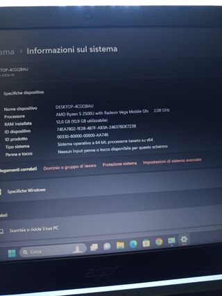 PC GAMING ACER RYZEN 5|12GB RAM|256GB+1T HDD|VEGA8