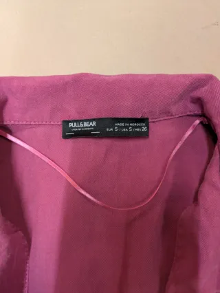 Vestido rosa manga larga Pull & Bear