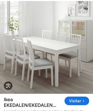 Mesa extensible madera blanca Ikea