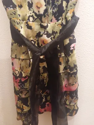 Vestido Pilar Prieto Talla 46 Flecos