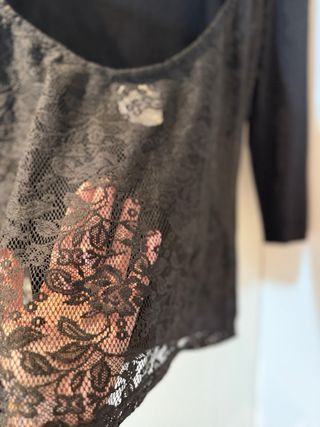 Camiseta negra manga 3/4