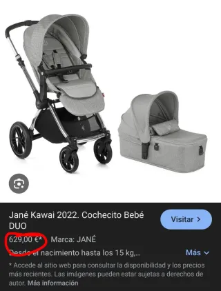 Carrito silla bebé Jane Kawai Duo (capazo y paseo)