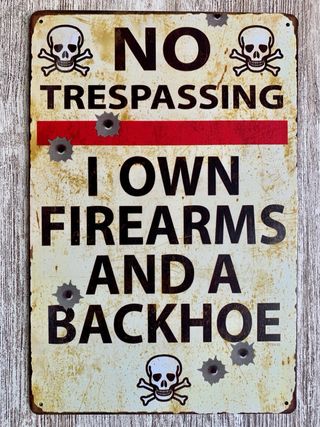 (384) Cartel NO TRESPASSING I OWN FIREARMS