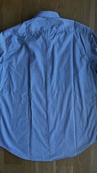 Camisa algodón “Massimo Dutti”cuadros azul