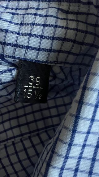 Camisa algodón “Massimo Dutti”cuadros azul
