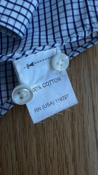 Camisa algodón “Massimo Dutti”cuadros azul