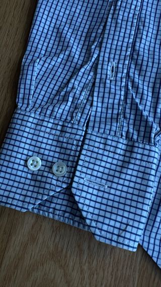 Camisa algodón “Massimo Dutti”cuadros azul