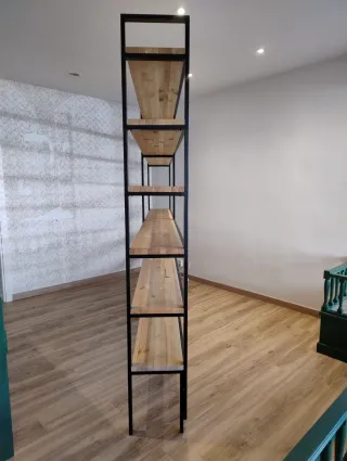 Conjunto de estanterías Hierro y Madera