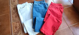 3 Pantalones señora 48 95% Algodón 5% Elastano