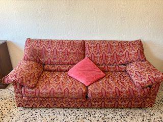 Divano Vintage 3 Pezzi in Legno Massello Anni '70