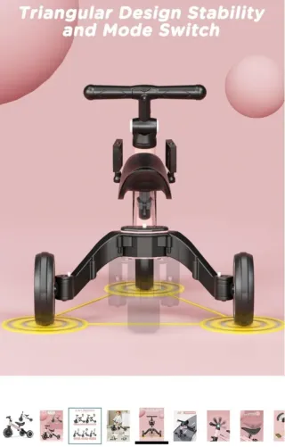 Triciclo Evolutivo Bebé JXD Rosa