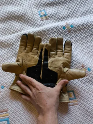 Guantes Moto Helstons Bora Beige Talla 10