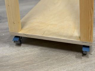 Burro artesano pino y chapa marina y ruedas freno