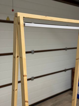 Burro artesano pino y chapa marina y ruedas freno