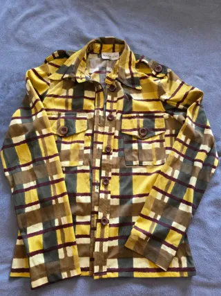 Camisa estilo militar. Sharangano Paris. Cuadros.