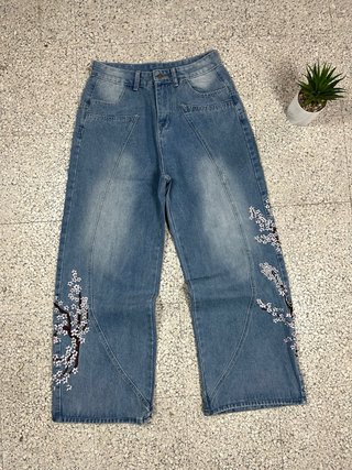 Jeans Baggy Y2K Ricamati