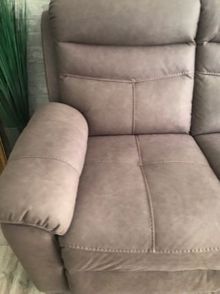 Sofá de piel sintética marrón se estiran 2 asiento