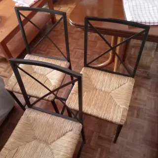 Sedie in ferro battuto nero stile Ikea