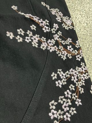 Jeans Y2k neri ricamati taglia M