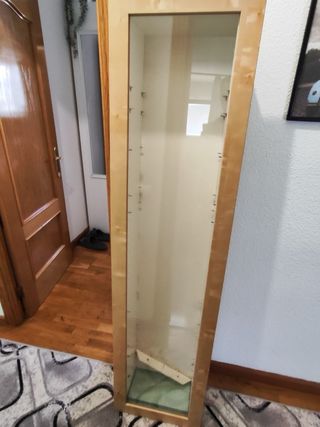 Estantería de pared acristalada